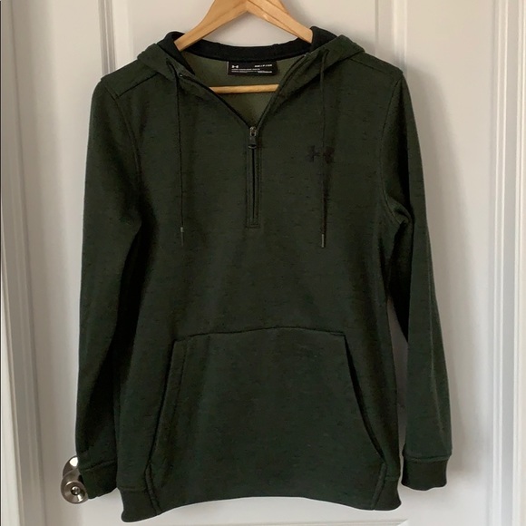 Under Armour Dark Green ColdGear hoodie - Picture 1 of 3